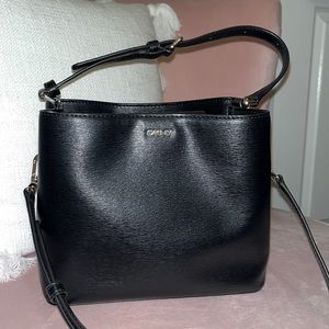 NWT: DKNY black saffiano leather satchel